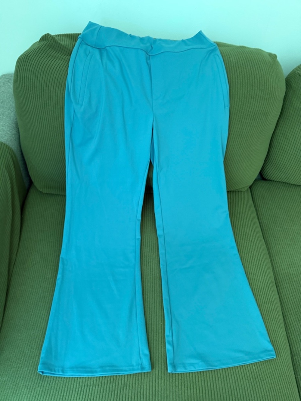 HALARA Turquoise Flare Leg Pants